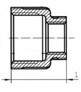 BSP Red. Muffe 1"x1/2" 316