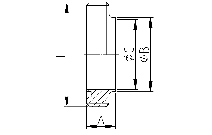 Draadstuk SMS 1" 316L