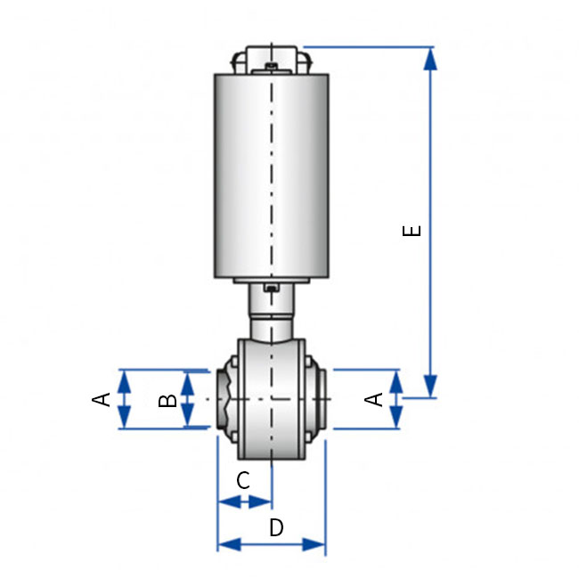 KH S/S 3" PTFE/NBR 316 LO/FS