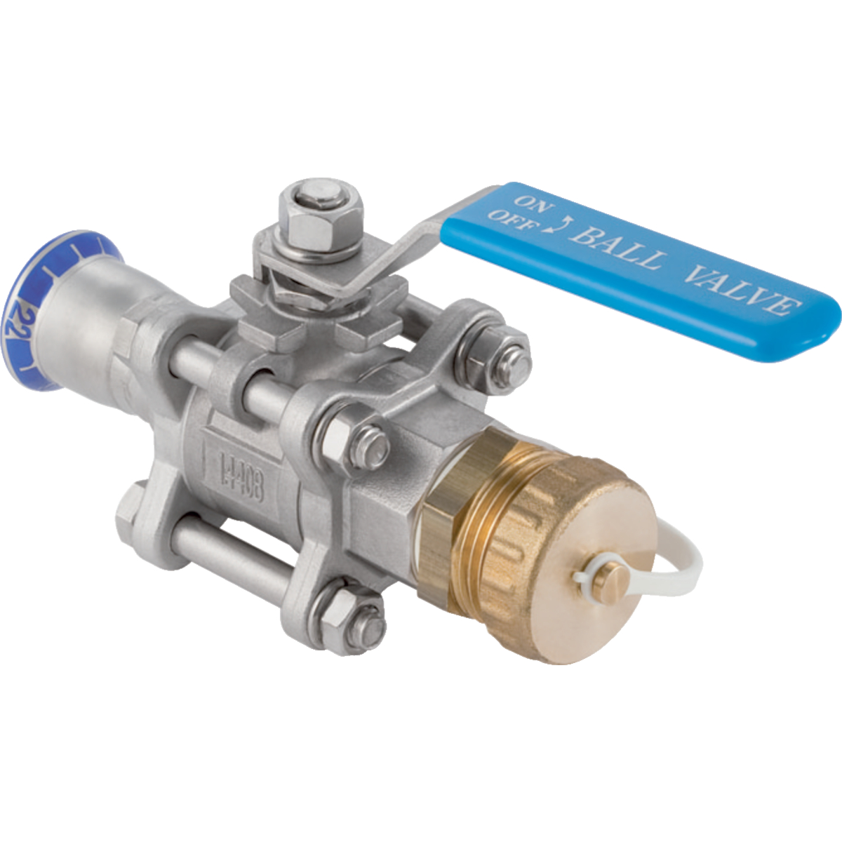 Mapress ball valve three-piece press / male thread (G)