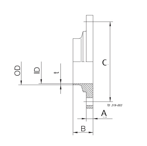 Flansch Glatt PN16 2.5" 316