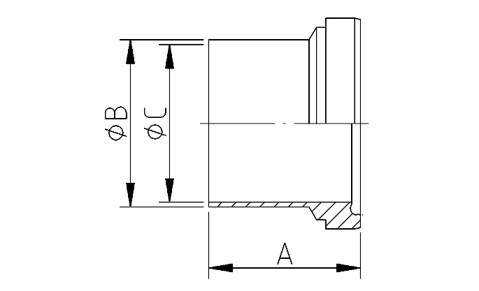 Kegelstutze 11864-1 H3 NW25 316L