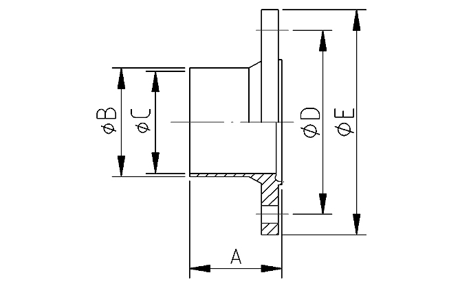 Flange+groove DIN11864 H3 DN25 316L