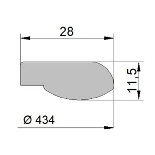 MWD gasket G NL/250 400mm NBR