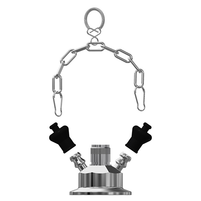 M4 clamp 1"-1.5" 316L 2x clamp