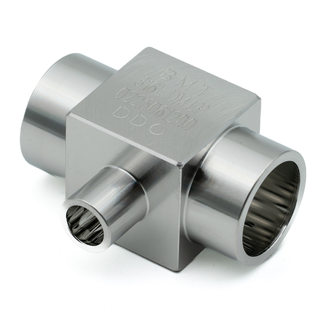 Micro Red. T-Stück 1/2"x3/8" 316L Single melt 0,25µm