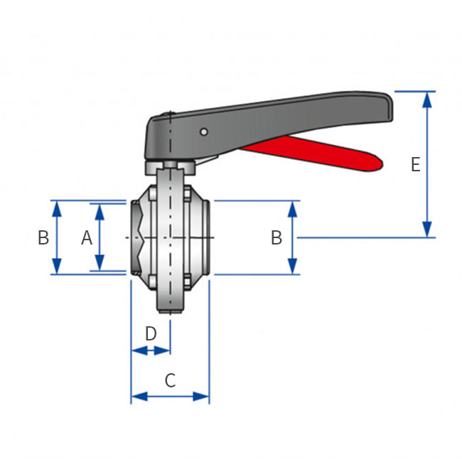 Kieselmann butterfly valve