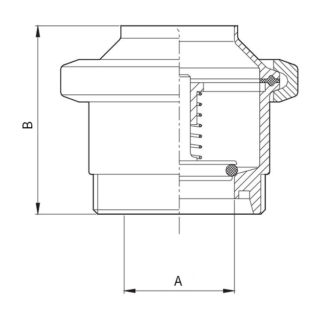 W/M Check valve single DN25 316