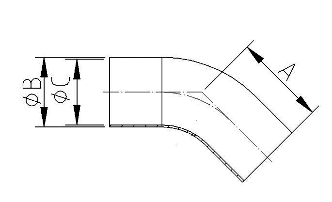 Bend 45° BPE SF4 12,7x1,65 316L