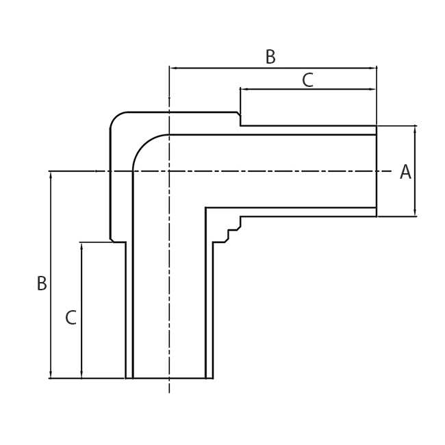 Welding elbow 90° 1/2" 316L Single melt 0,25µ