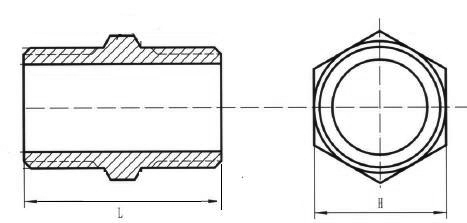 BSP Dubb 6-k nippel 1" 316