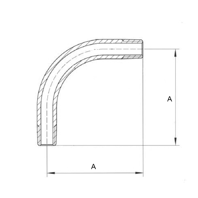 BSP Bogen 90° 1/2" 316