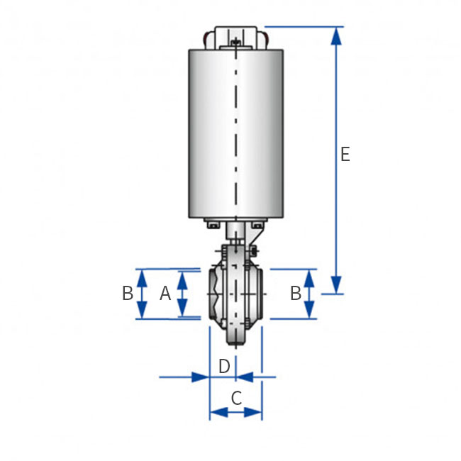 Kieselmann butterfly valve AO/SC