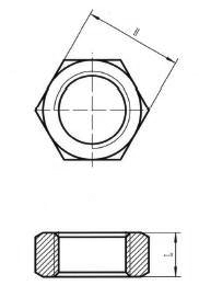 BSP Hexagon nut 1" 316