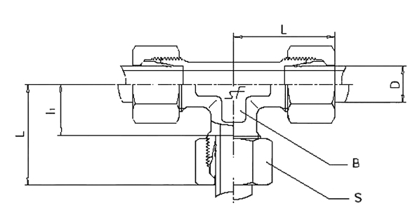 Snijr.Kpl. buis/buis T-Kpl. L 10mm