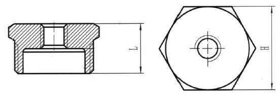 BSP Hex. Red. nippel 1"x1/2" 316