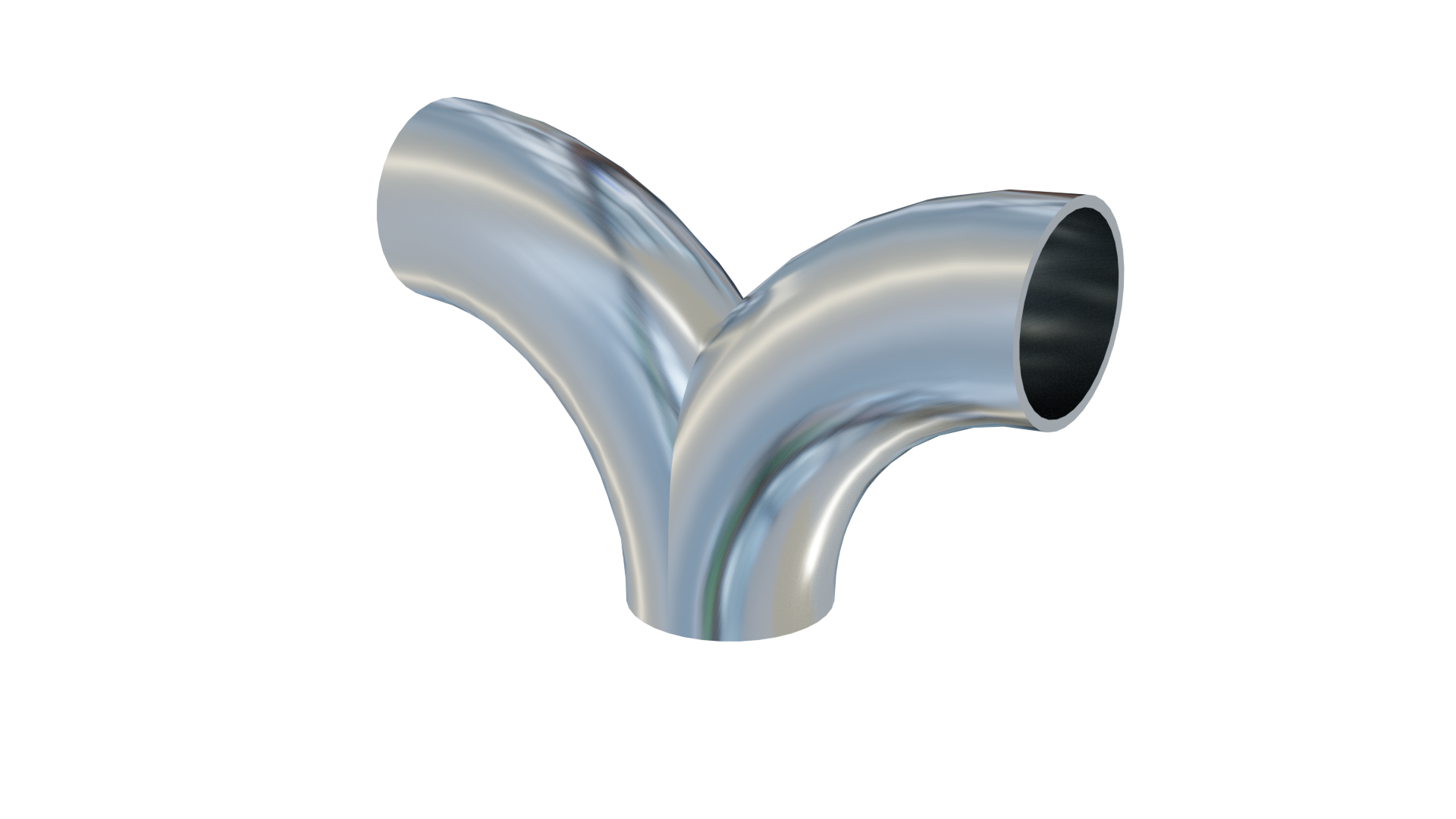 Double Tee bend 3" 316L polished