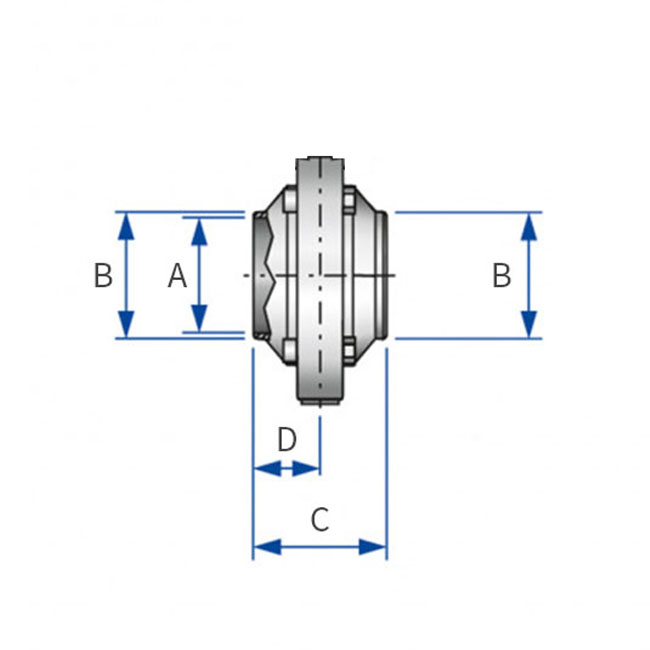 Kieselmann butterfly valve body