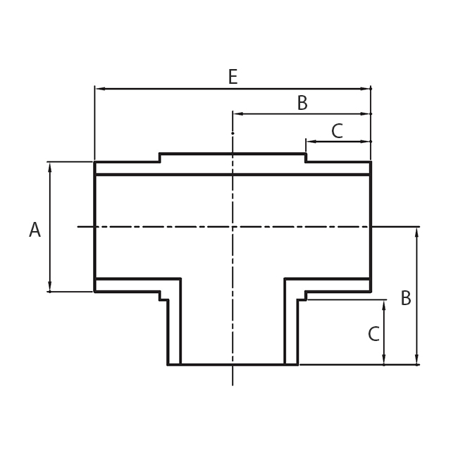 Micro T-Stück 3/8" 316L Single melt 0,25µm