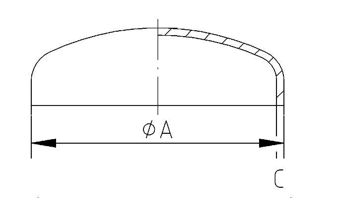 Cap A403 21,34x2,11 1/2" S10 304