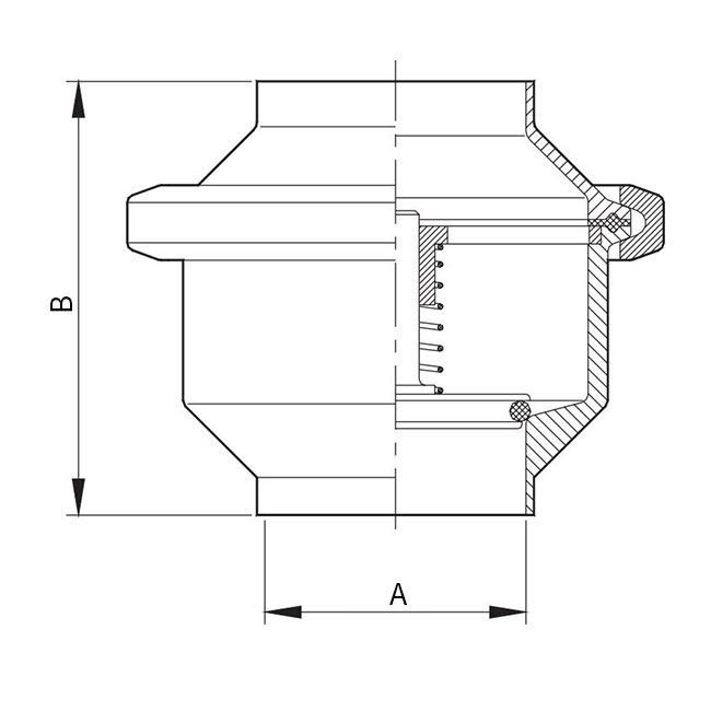 S/S Rückslagventil NW25 316