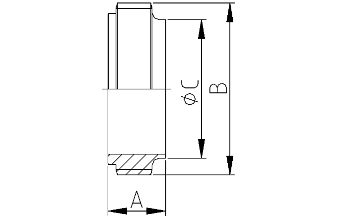 Male part IDF BS4825 1" 316L