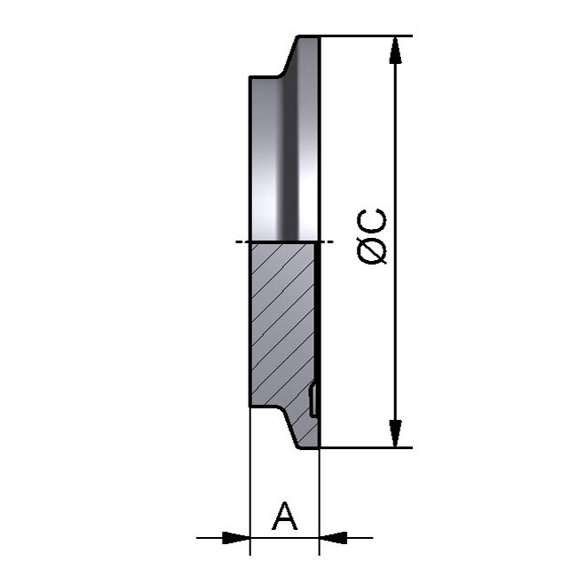 Blindferrule + kraag 11864 DN40