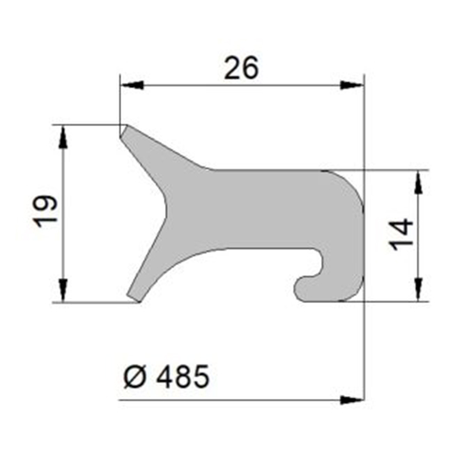 MWD gasket G/T450 454mm EPDM