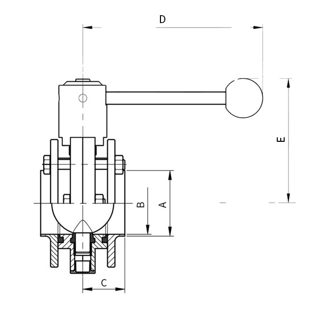 SV F/F DN25 HB EPDM 316 2020