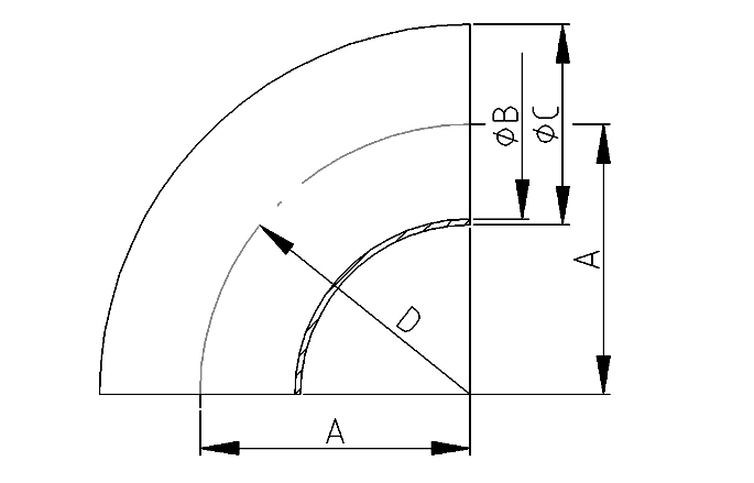 Bend BA3 1" R=27,5 304L QF