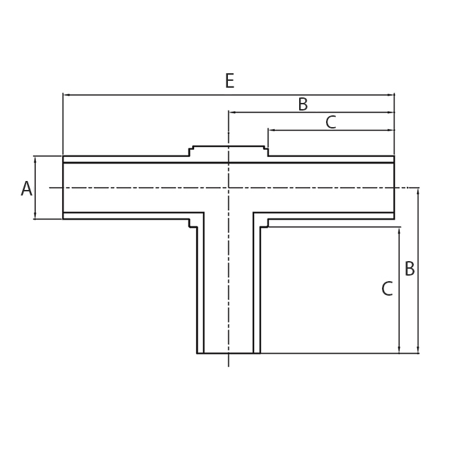T-stück 1/4" 316L Single melt 0,25µ