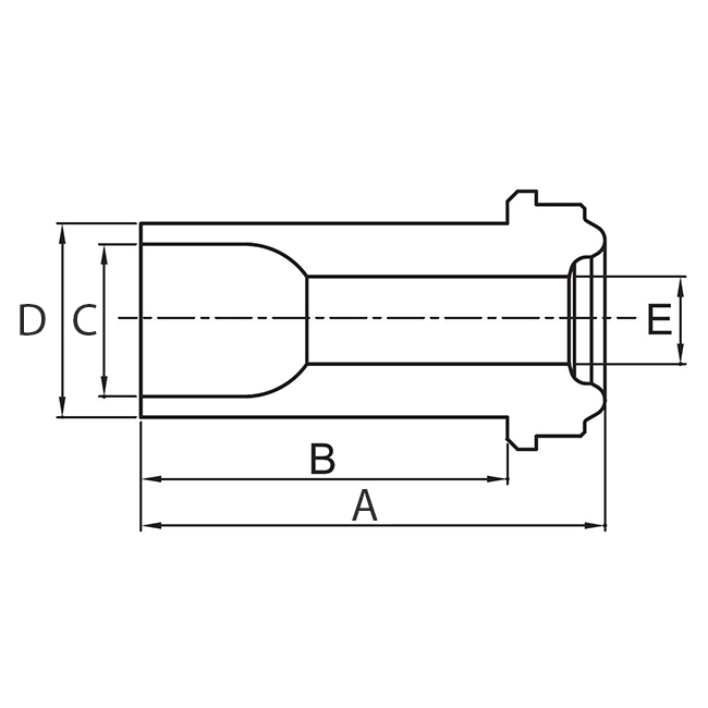 High flow Gland 3/8"-9,53 316L Single melt 0,25