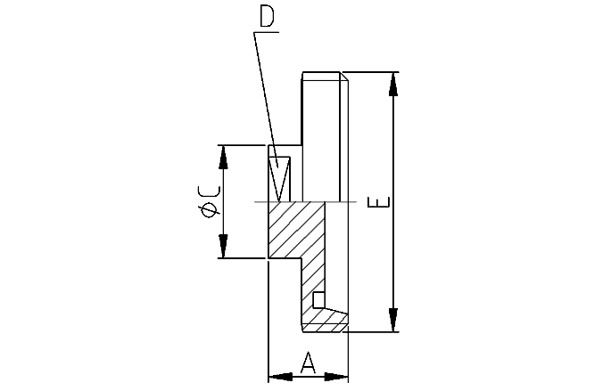 Draadstuk blind 11851 DN25 316