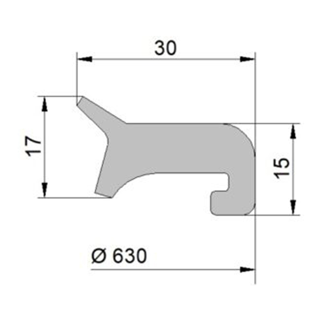 Manwaydoor  gasket G/T600 620mm Viton