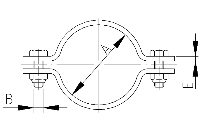 Rohrschelle 1"/25,4 304