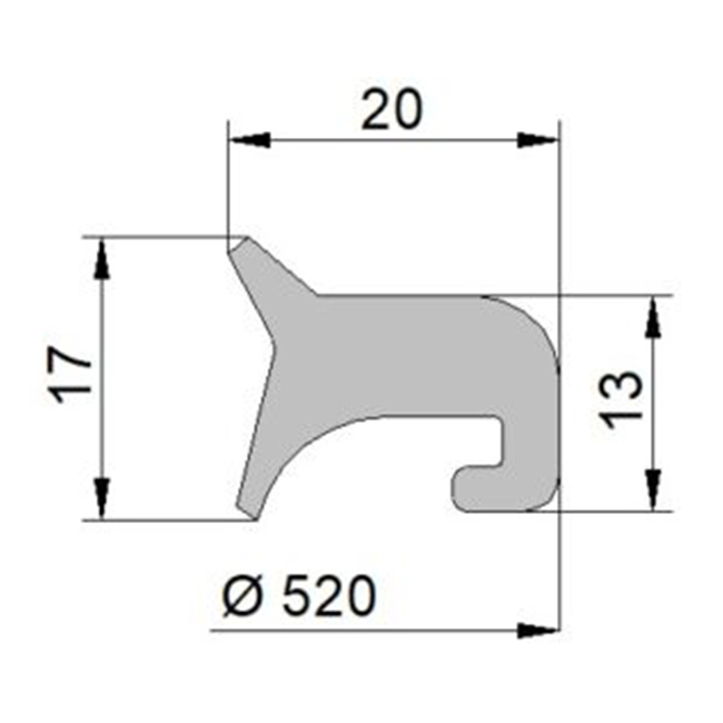 MWD gasket G/T500 520mm NBR