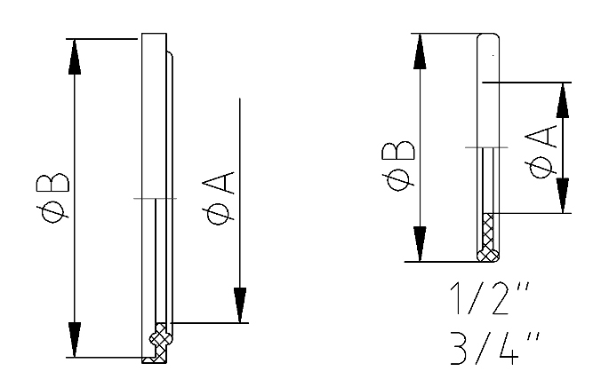 Clampafd. 40MPF/MOF 2" EPDM+lip